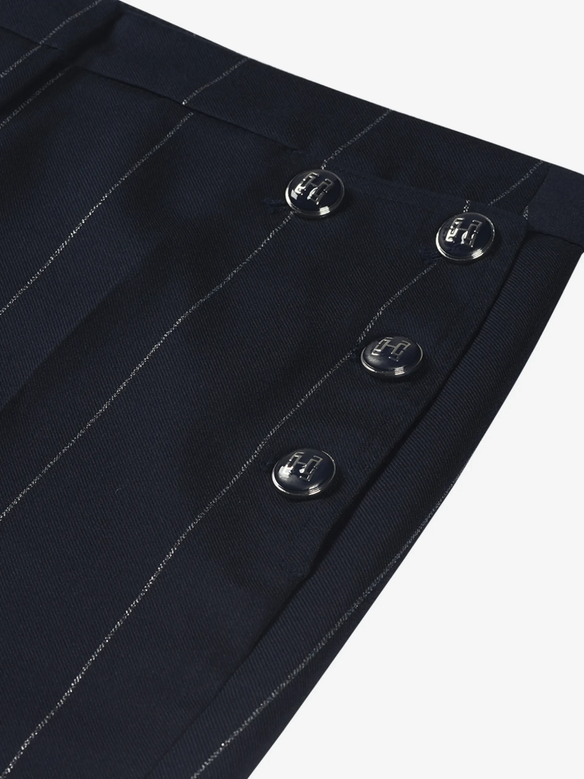Gestreepte pantalon met decoratieve FH knopen