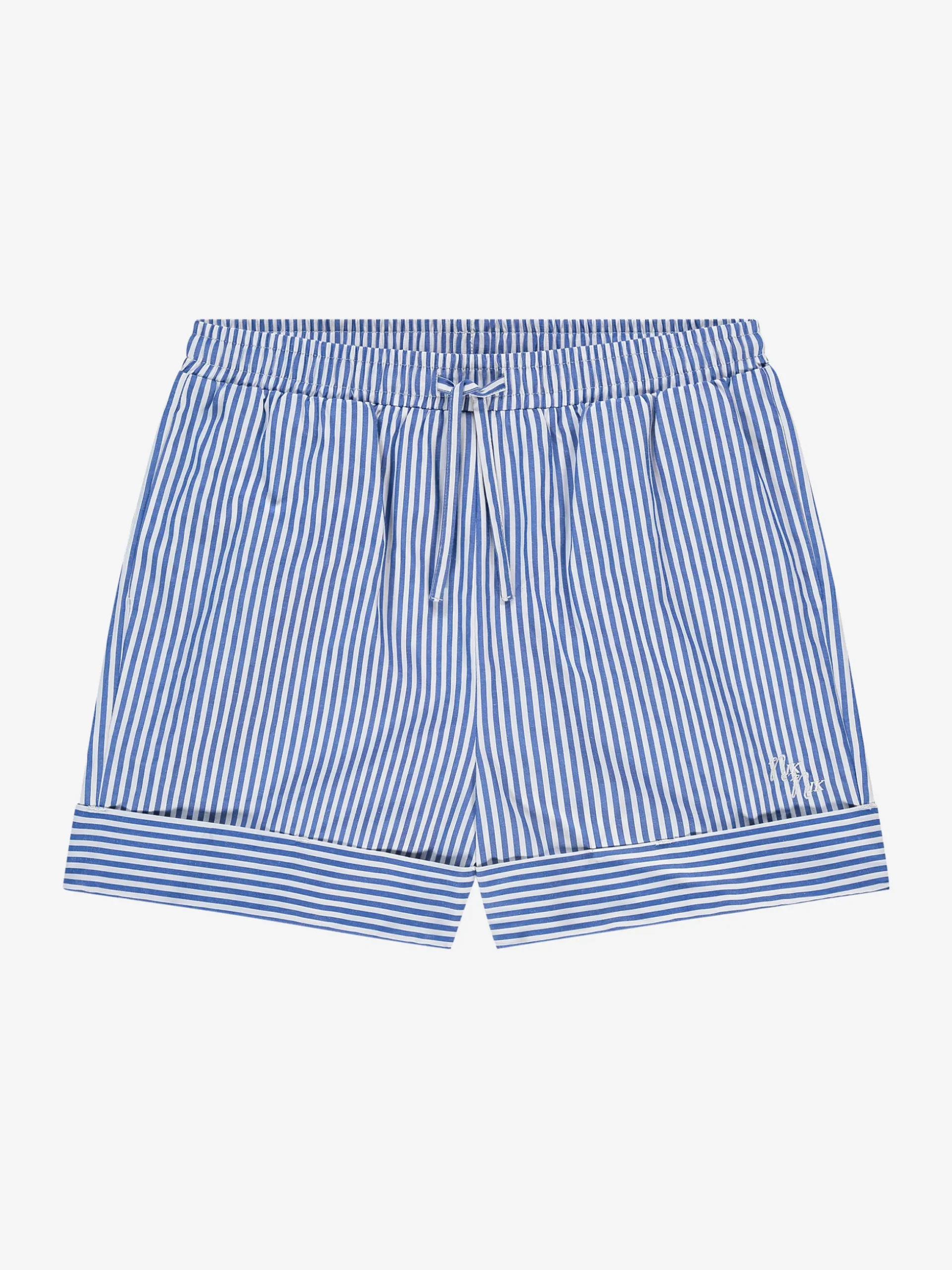 Gestreepte shorts met omgeslagen pijpen