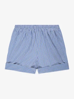 Gestreepte shorts met omgeslagen pijpen