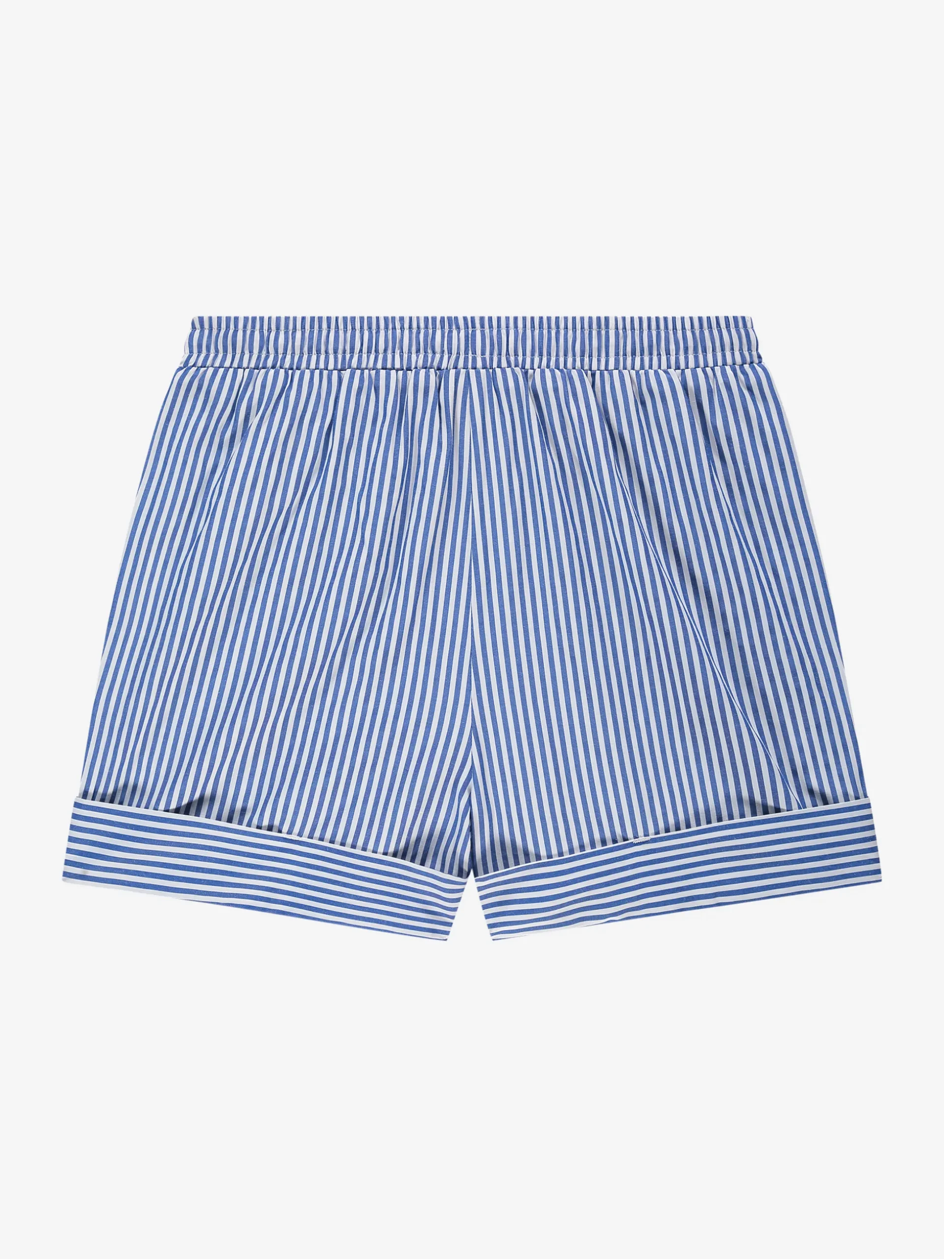 Gestreepte shorts met omgeslagen pijpen