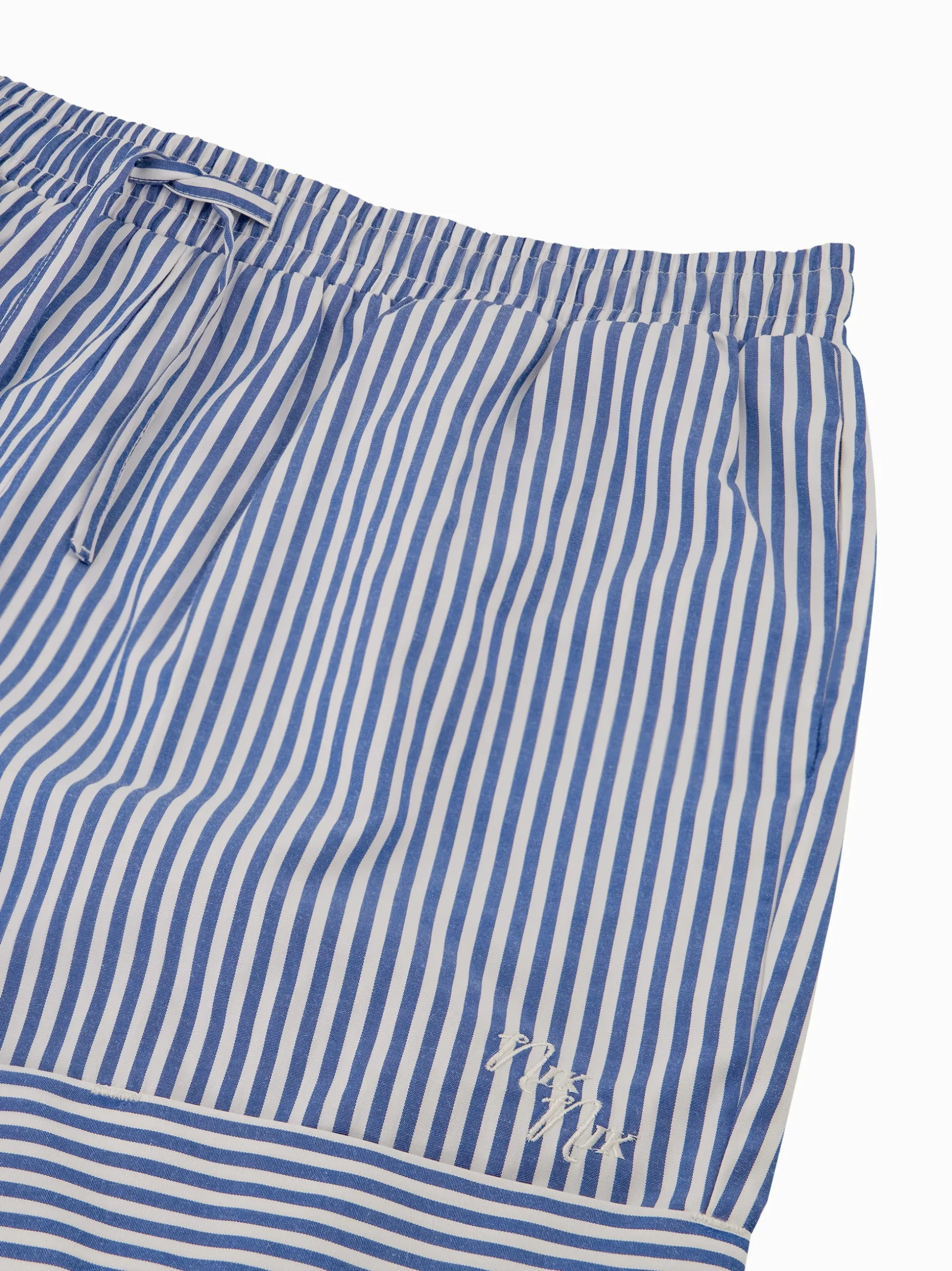 Gestreepte shorts met omgeslagen pijpen