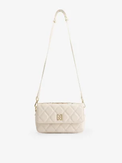 Gewatteerde clutch met hengsel en N-logo