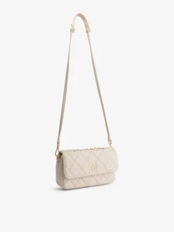 Gewatteerde clutch met hengsel en N-logo