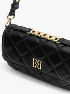Gewatteerde clutch met hengsel en N-logo