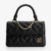 Gewatteerde schoudertas met ketting detail