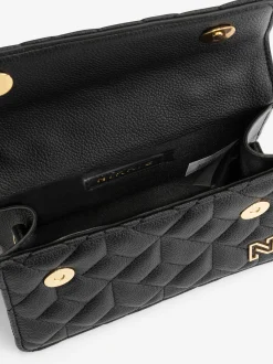 Gewatteerde schoudertas met ketting detail