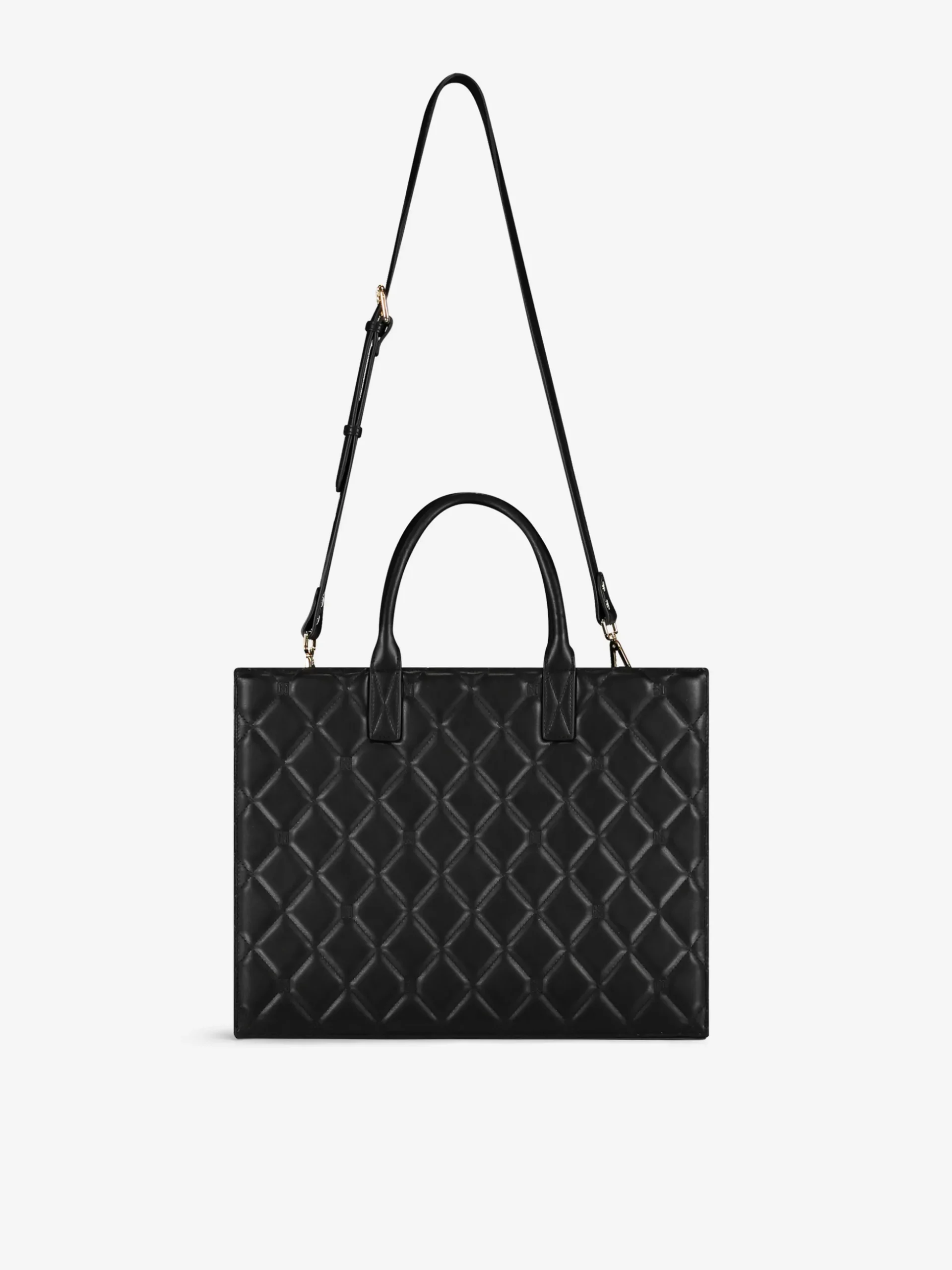 Gewatteerde shopper met logo patroon