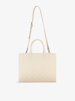 Gewatteerde shopper met logo patroon