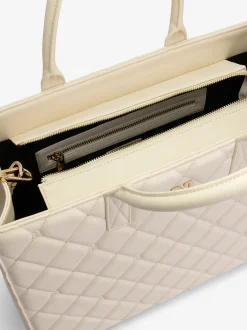Gewatteerde shopper met logo patroon