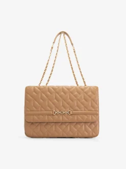 Gewatteerde tas met ketting detail