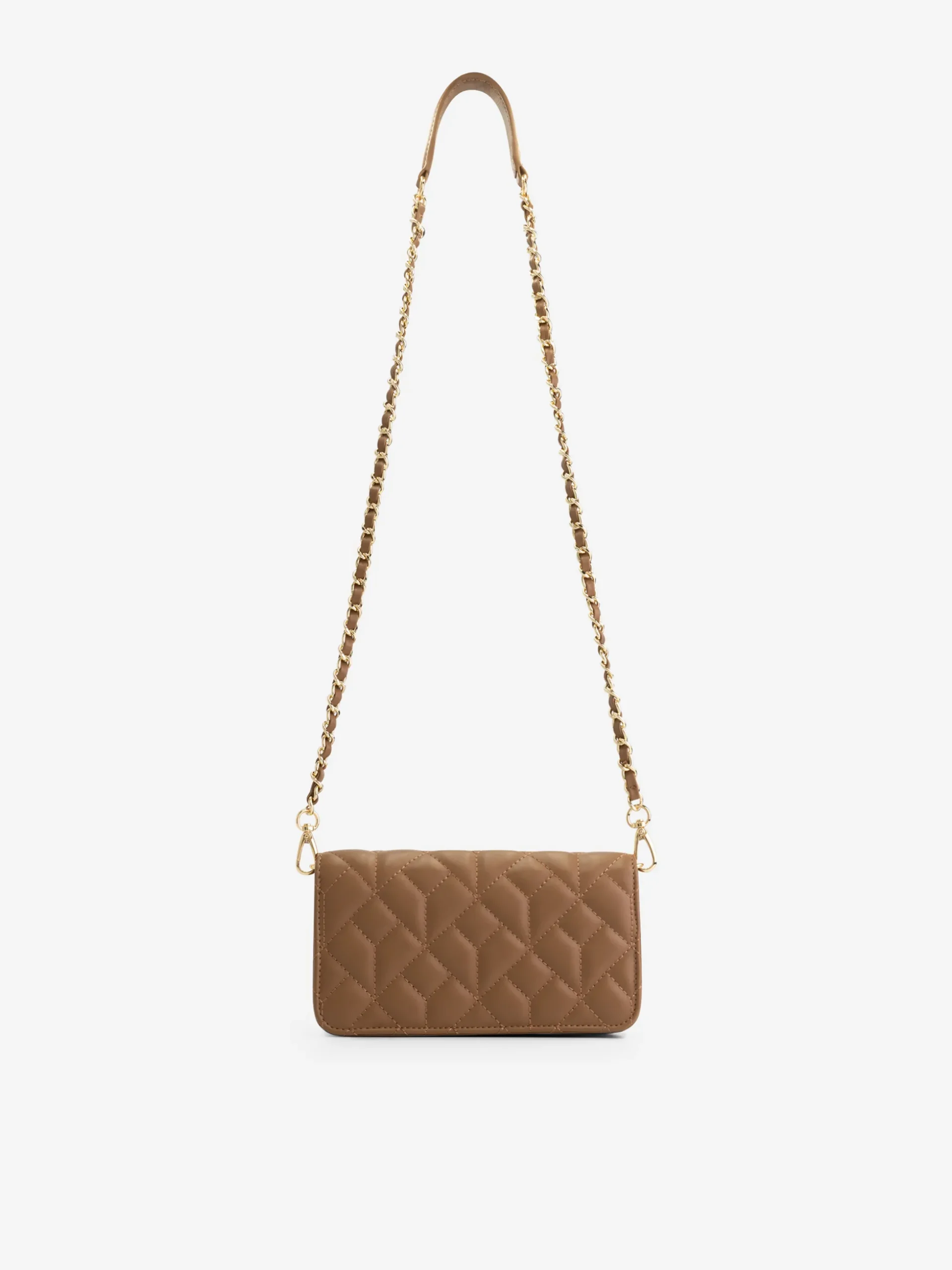 Gewatteerde tas met ketting detail