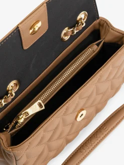 Gewatteerde tas met ketting detail