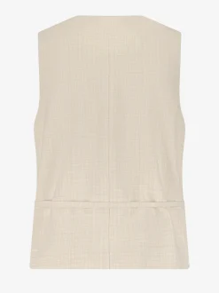 Gilet met gemu00ealeerde textuur en ketting detail
