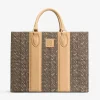 Grote shopper met logo patroon