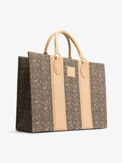 Grote shopper met logo patroon