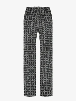 High waist broek met logo patroon