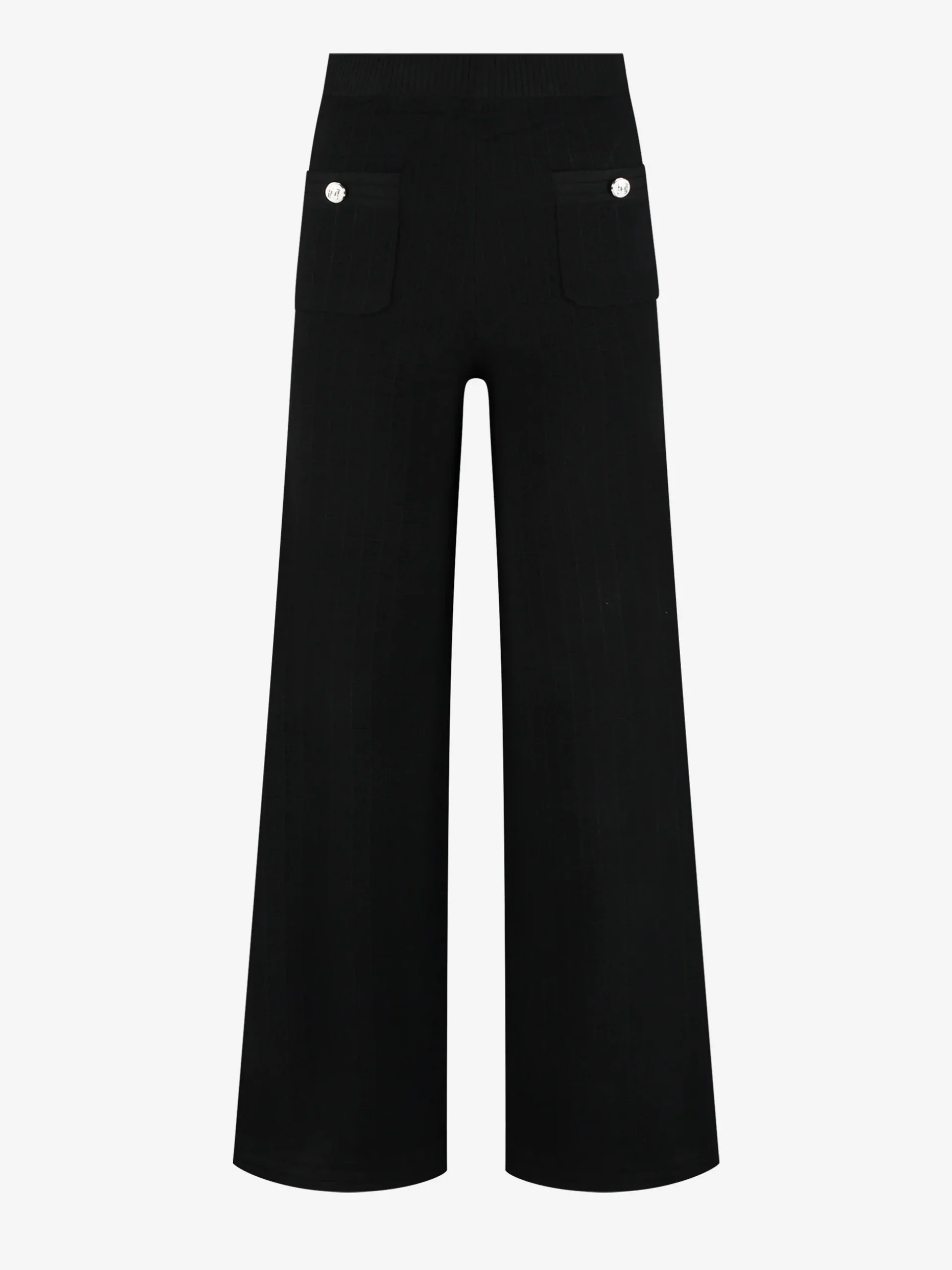 High waist pantalon met elastische tailleband