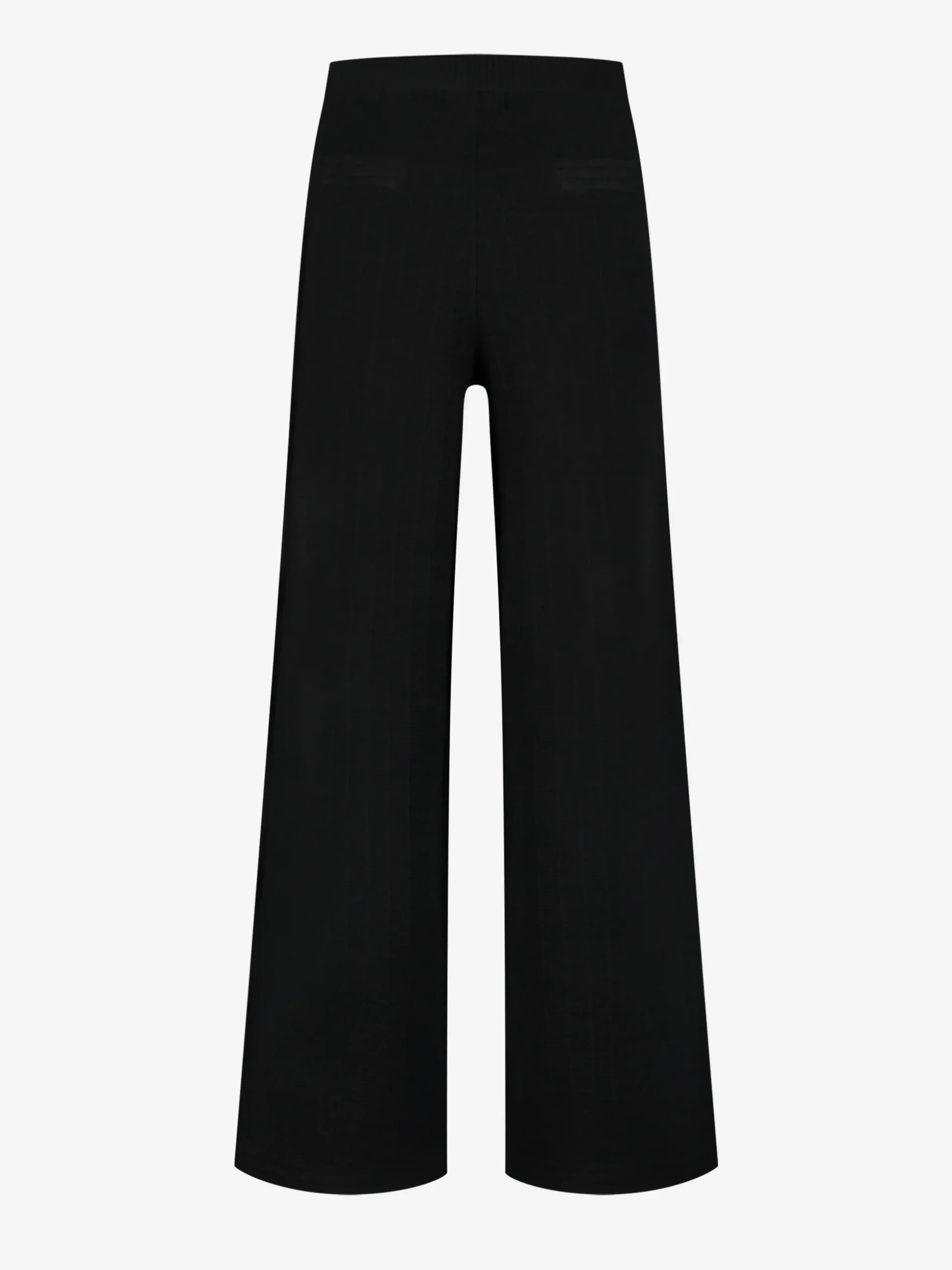 High waist pantalon met elastische tailleband
