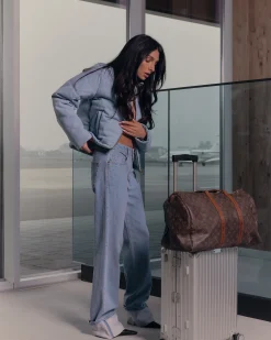 Jeans met rechte pijpen en omslagrand