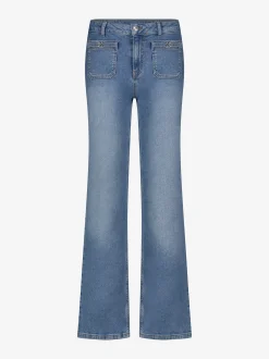 Jeans met rechte pijpen en FH detail