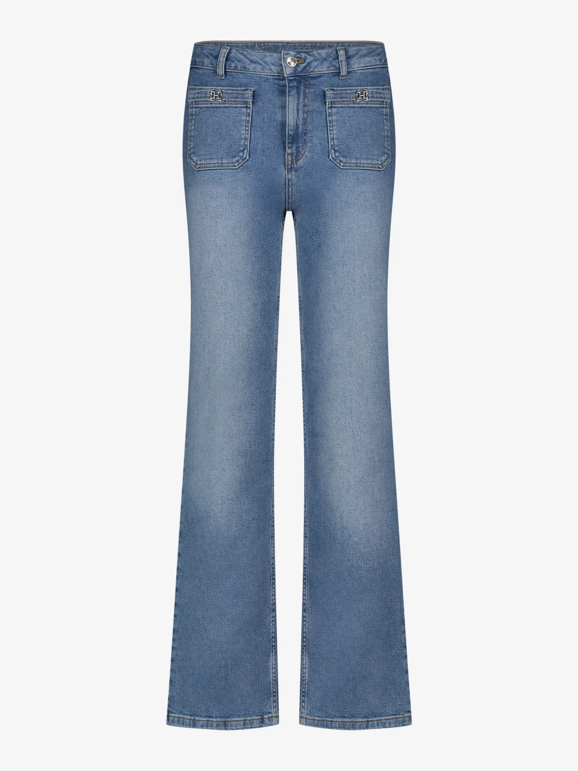 Jeans met rechte pijpen en FH detail