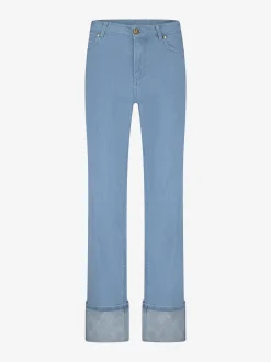 Jeans met rechte pijpen en omslagrand