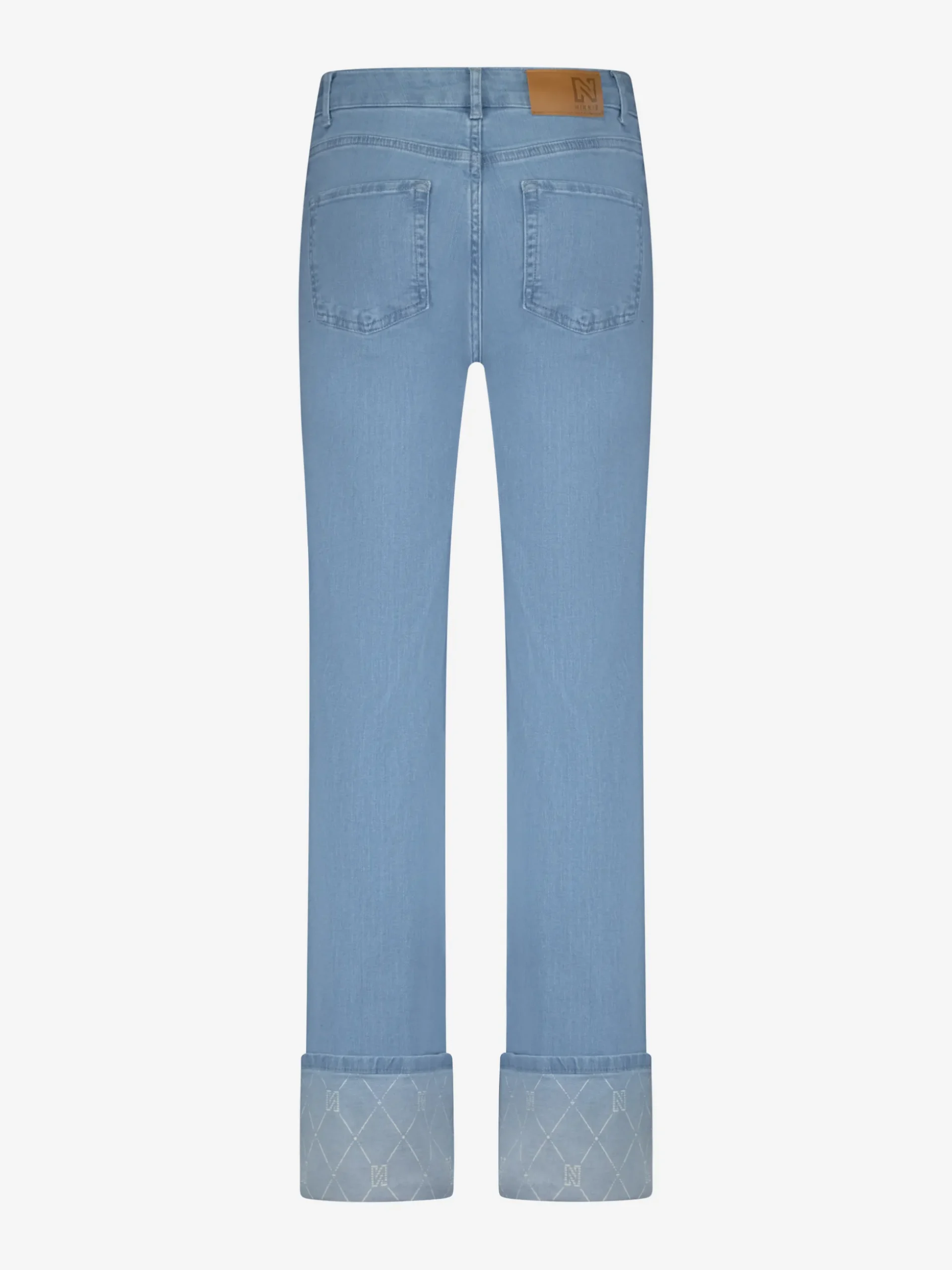 Jeans met rechte pijpen en omslagrand