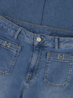 Jeans met rechte pijpen en FH detail