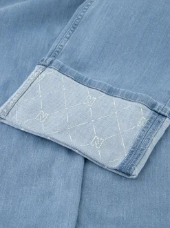 Jeans met rechte pijpen en omslagrand