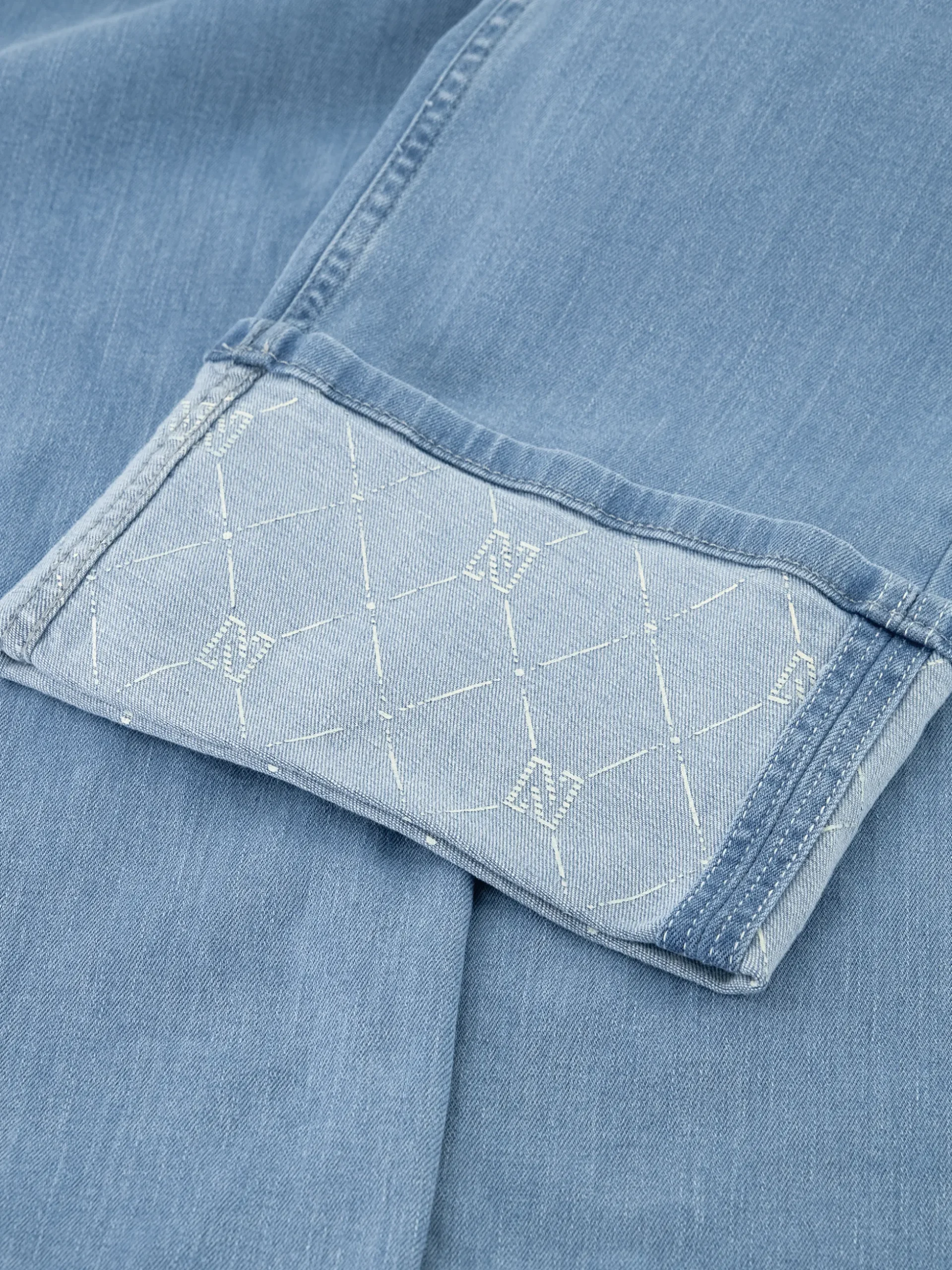 Jeans met rechte pijpen en omslagrand