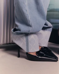 Jeans met rechte pijpen en omslagrand