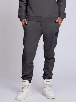 Joggingbroek met elastische tailleband en logo patch