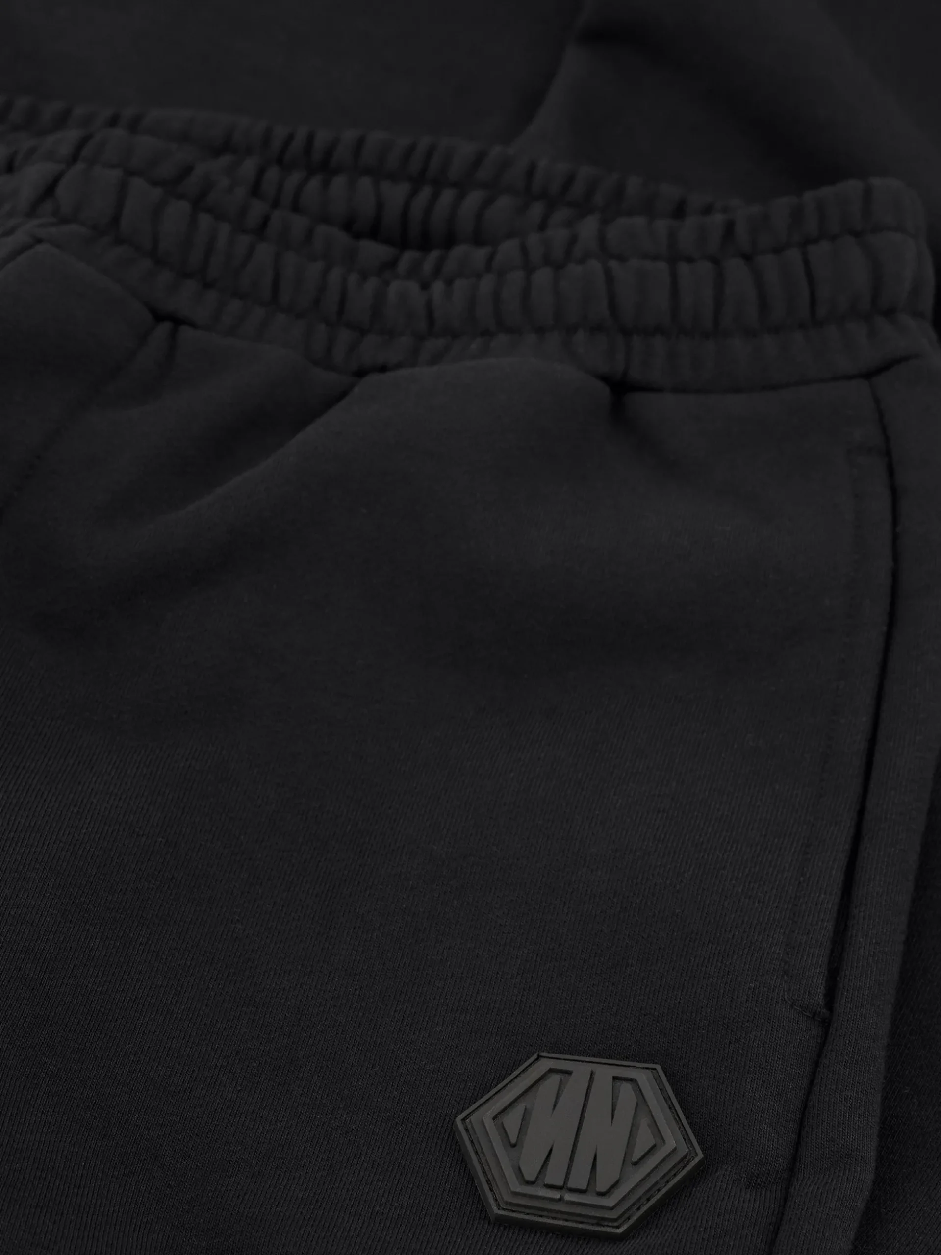 Joggingbroek met elastische tailleband en logo patch