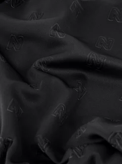 Jurk met logo patroon en elastische tailleband