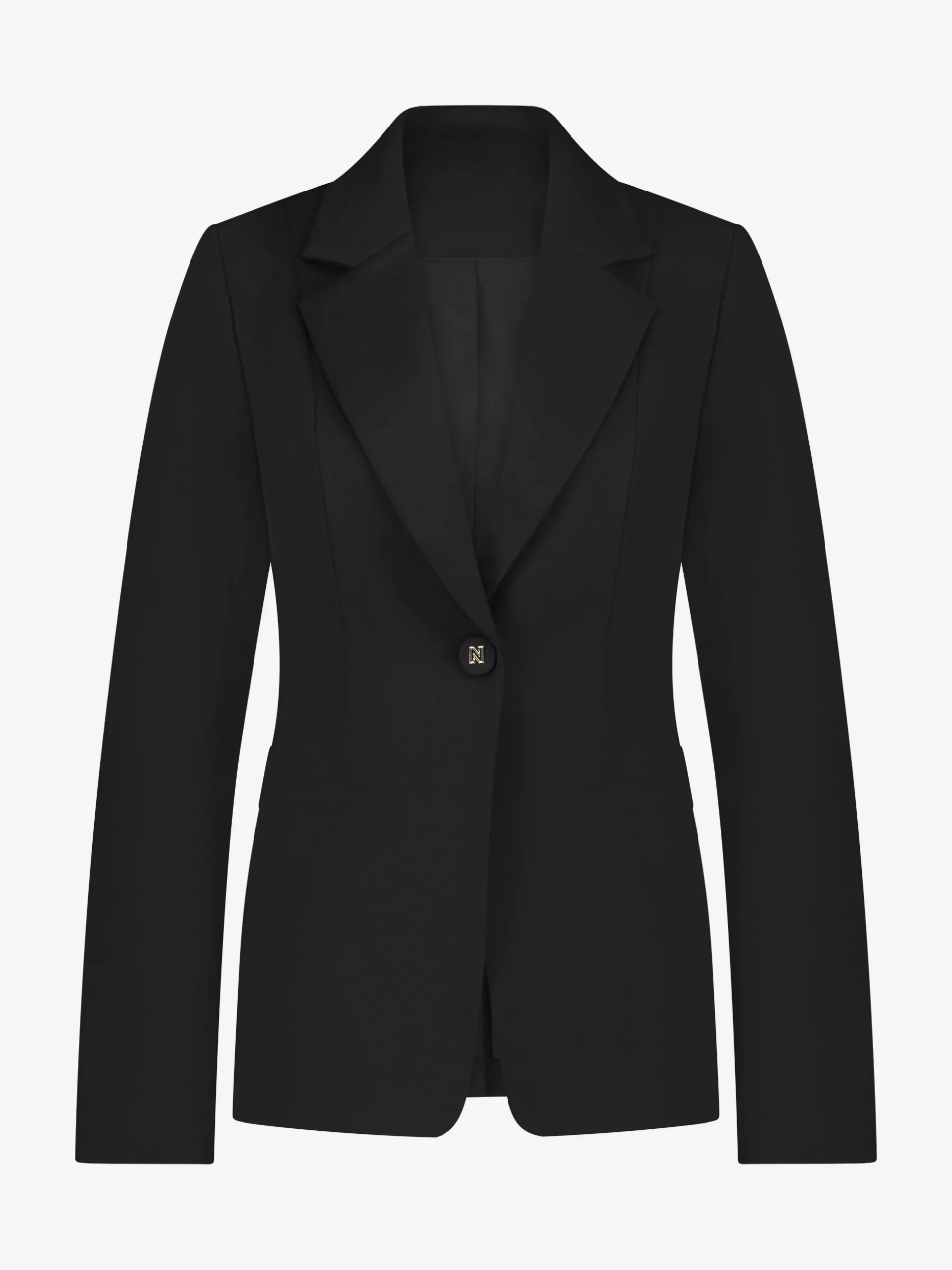 Klassieke blazer met N-knoop en reverskraag