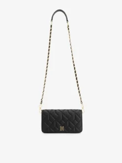 Kleine gewatteerde schoudertas met ketting