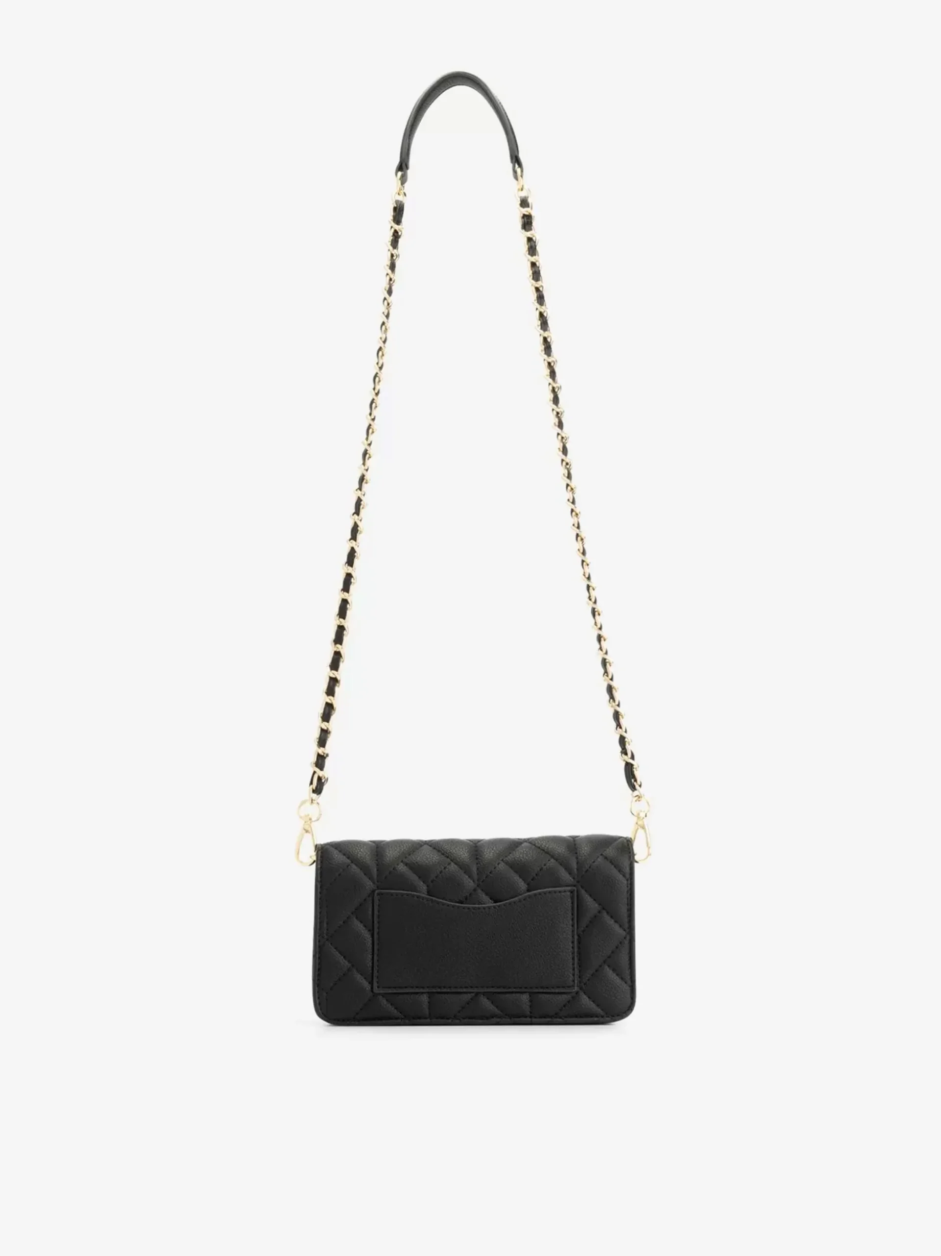 Kleine gewatteerde schoudertas met ketting