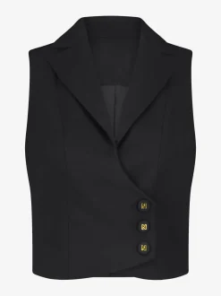 Kort gilet met overslag en N-knopen