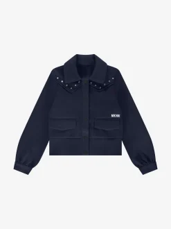 Kort jack met studs en klepzakken