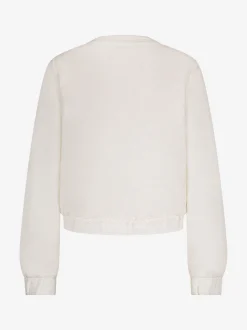 Kort tweed jack met N-knopen en glimmende biezen