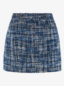 Korte aansluitende skort van tweed