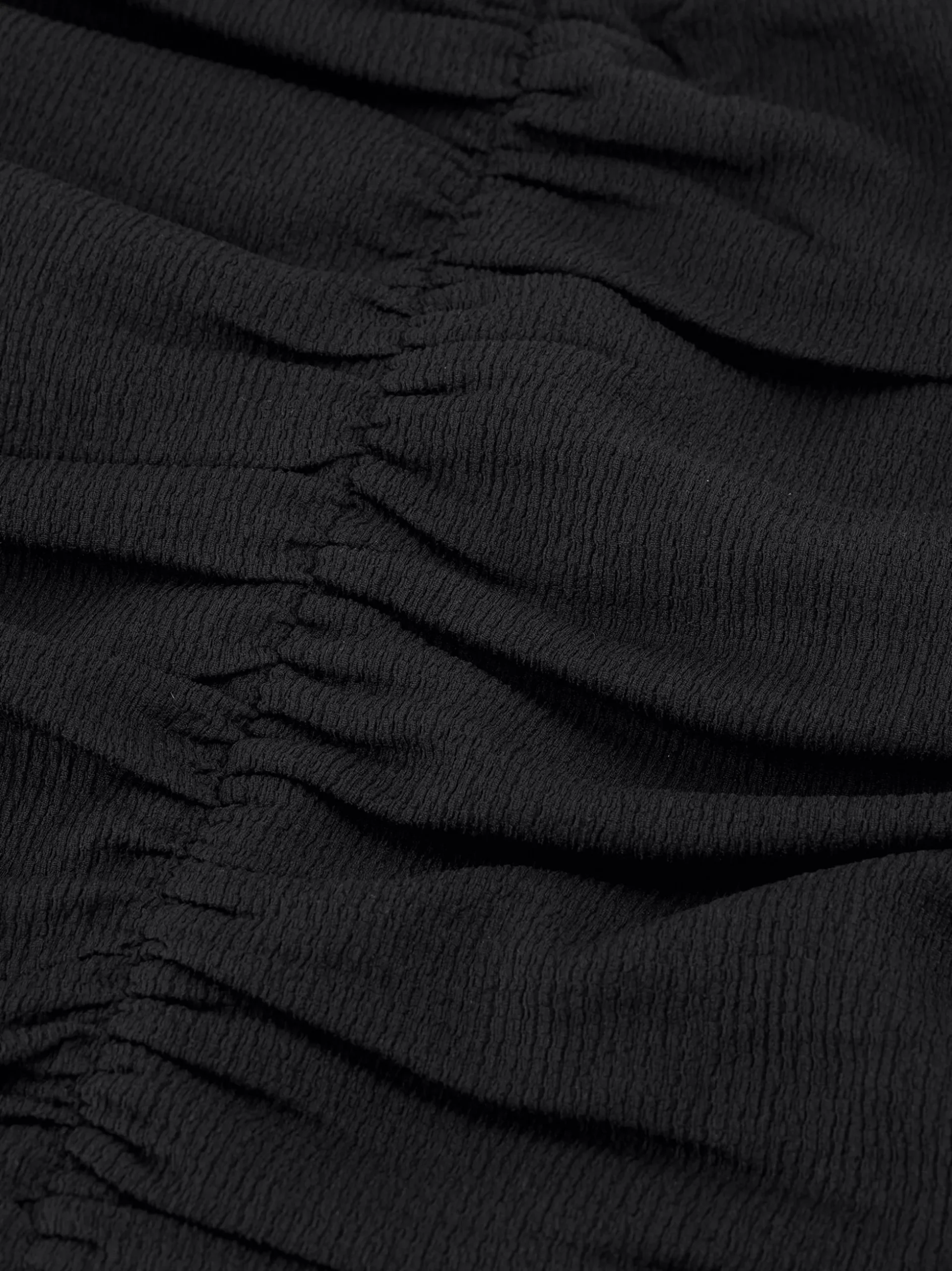 Korte gedrapeerde rok met elastische tailleband