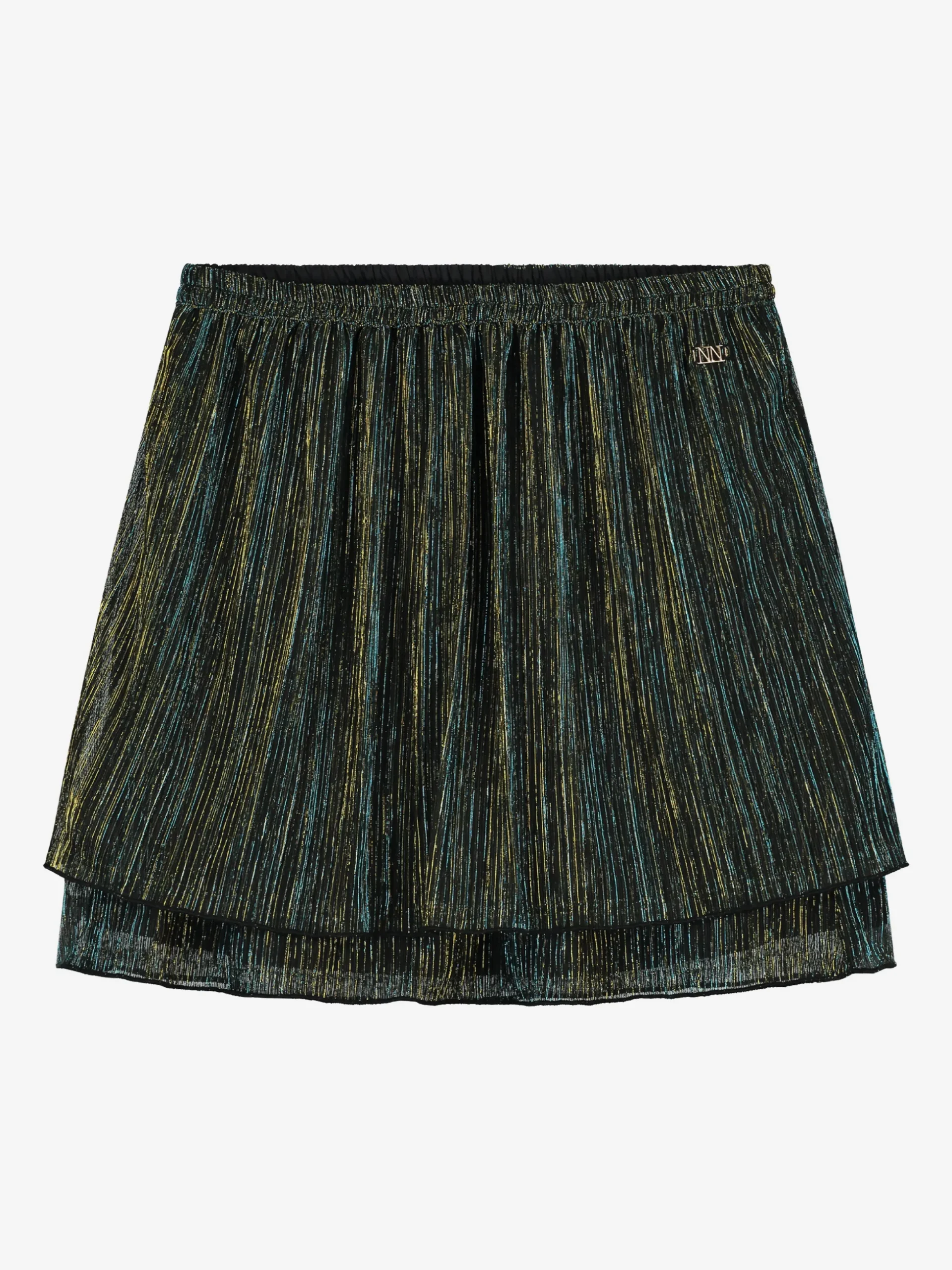 Korte glitter rok met lagen