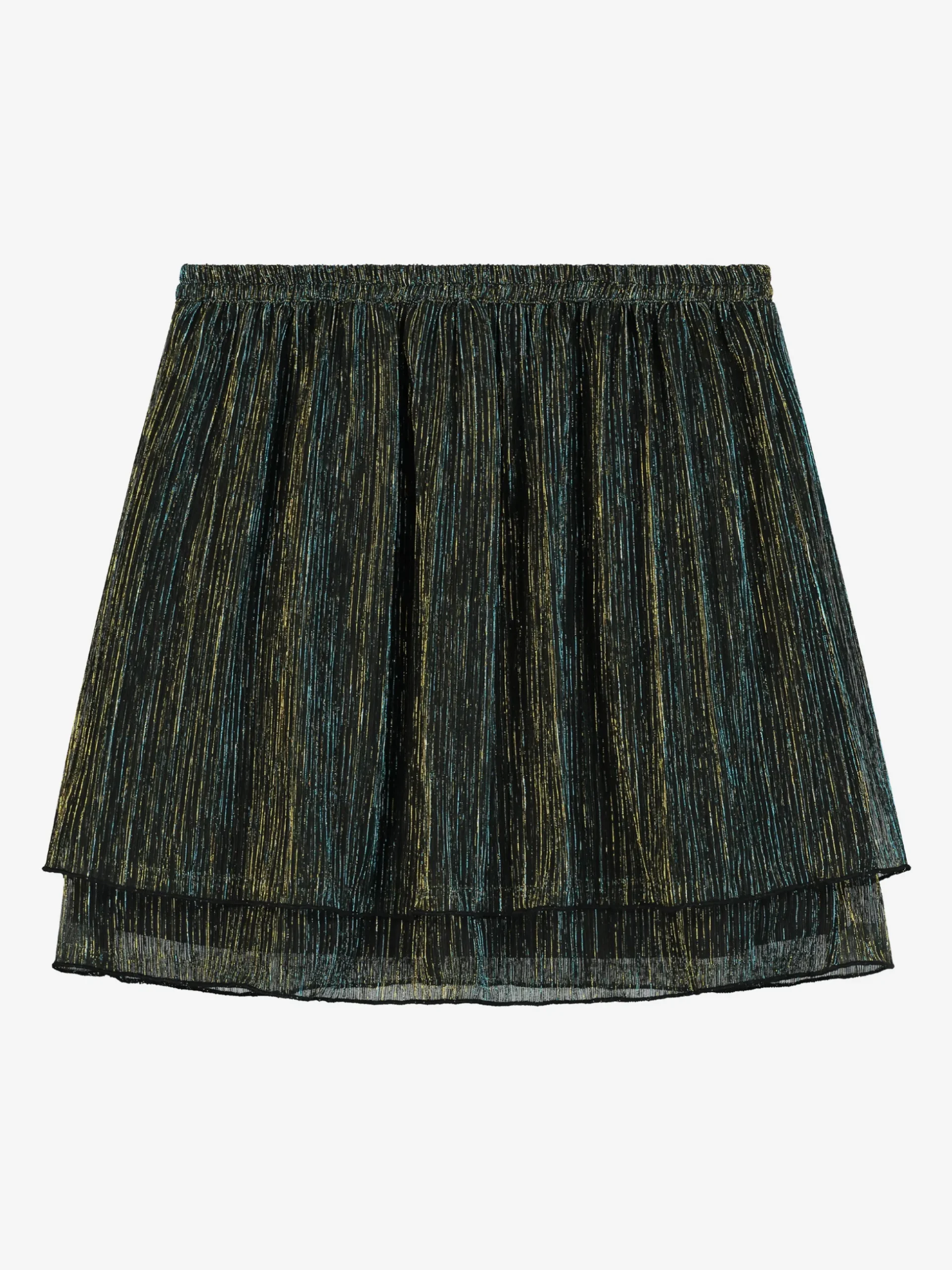 Korte glitter rok met lagen