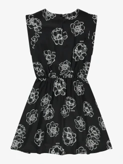 Korte jurk met bloemenprint en logo details