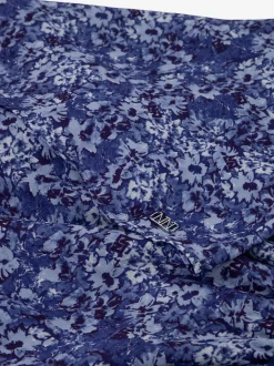 Korte jurk met bloemenprint en kapmouwtjes