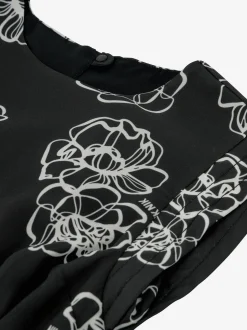Korte jurk met bloemenprint en logo details