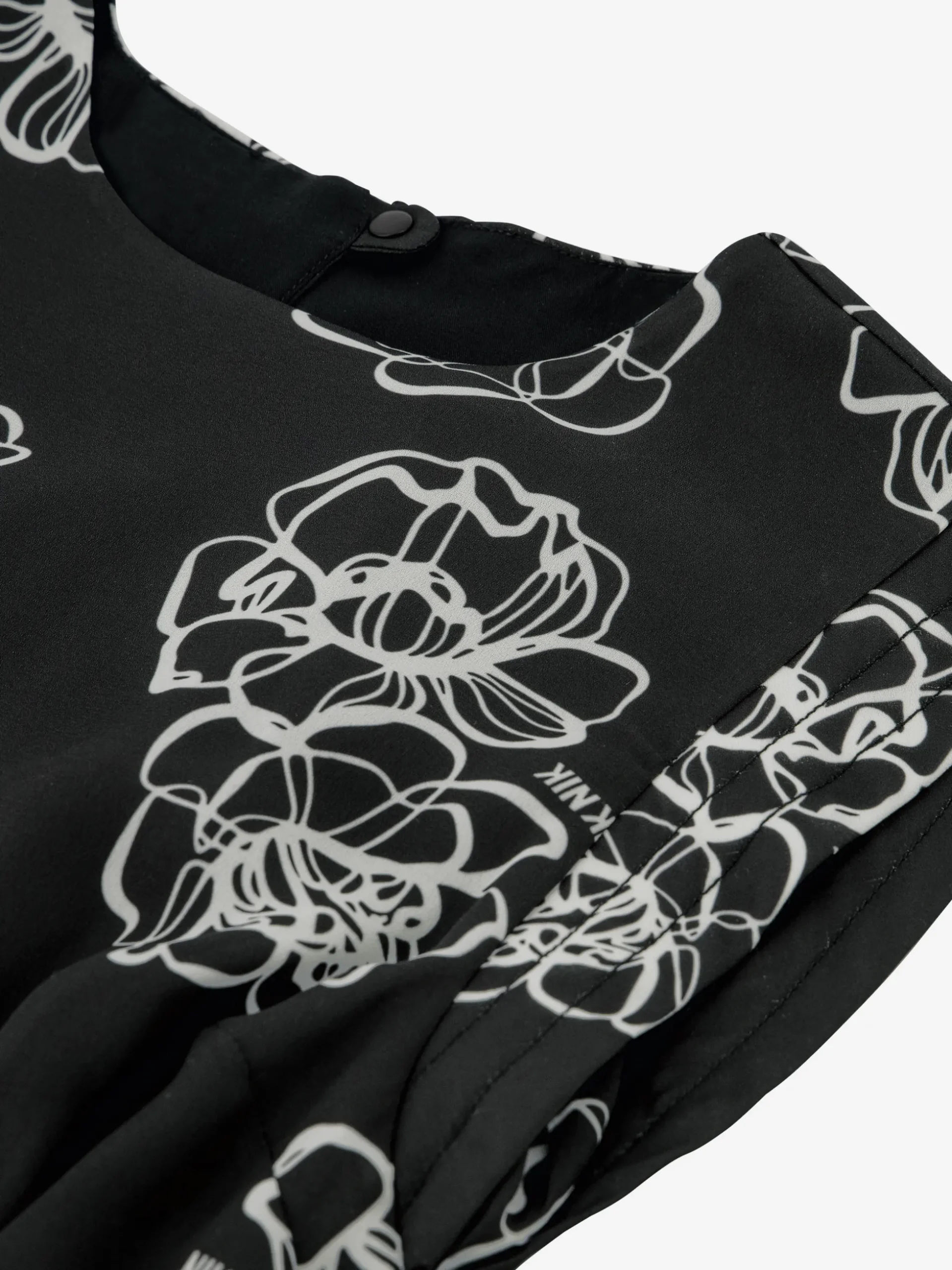 Korte jurk met bloemenprint en logo details