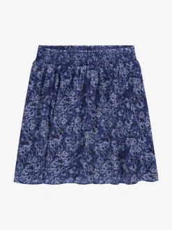 Korte rok met bloemenprint en elastische tailleband