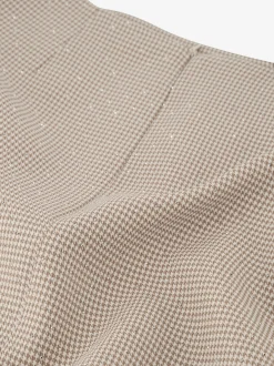 Korte rok met pied-de-poule patroon en strass steentjes